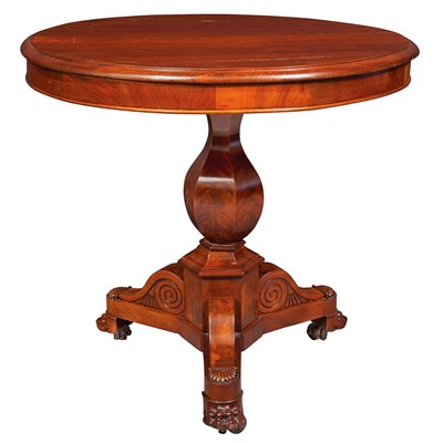 Lot 663 - Louis Philippe Mahogany Center Table The...