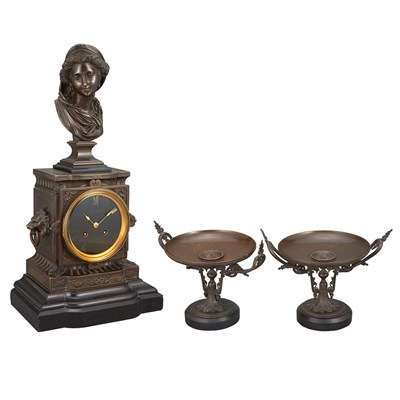 Lot 740 - Napoleon III Bronze Mantel Clock Charpentier &...