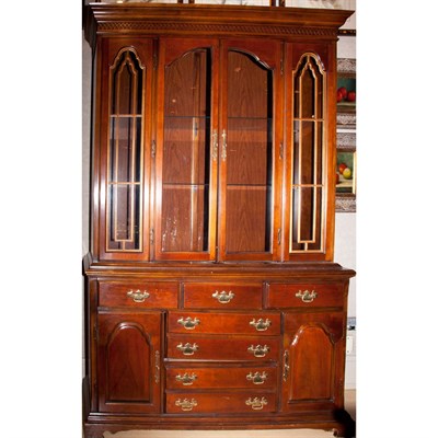 Lot 147 - George III Style Mahogany Bookcase Cabinet...
