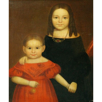 Lot 2 - American School 19th Century Portrait of Two...