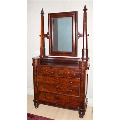 Lot 103 - Classical Mahogany Gentleman's Dresser Height...