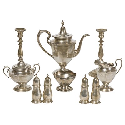 Lot 358 - Group of Nine Sterling Silver Table Articles...