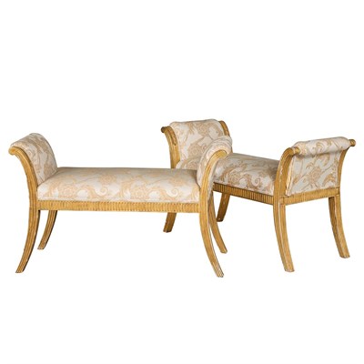 Lot 412 - Pair of Neoclassical Style Gilt-Wood...