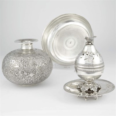 Lot 1344 - Group of Three Middle Eastern Silver Table...