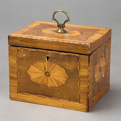 Lot 1524 - Regency Inlaid Walnut Tea Caddy Height 4 1/4...