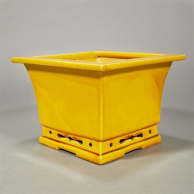 Lot 448 - Chinese Yellow Glazed Porcelain Jardiniere...