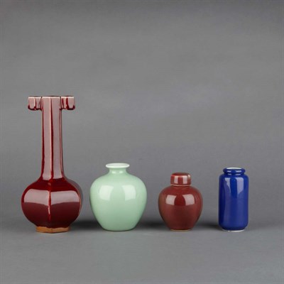 Lot 403 - Chinese Copper Red Glazed Covered Jarlet...