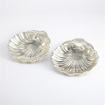 Lot 1519 - Pair of Cartier Sterling Silver Shell-Form...