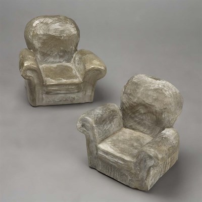 Lot 1532 - Pair of Pottery Club Chair-Form Bookends...