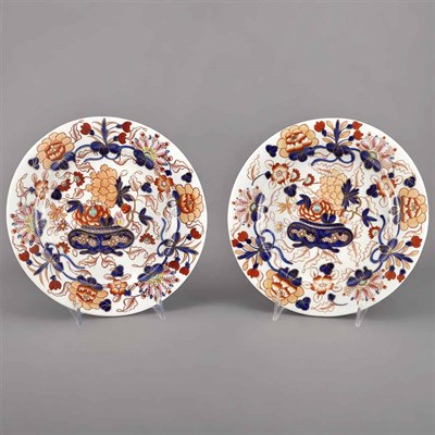 Lot 1602 - Pair of English Imari Palette Dishes 19th...