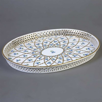 Lot 1500 - Herend Floral Decorated Porcelain Tray Length...