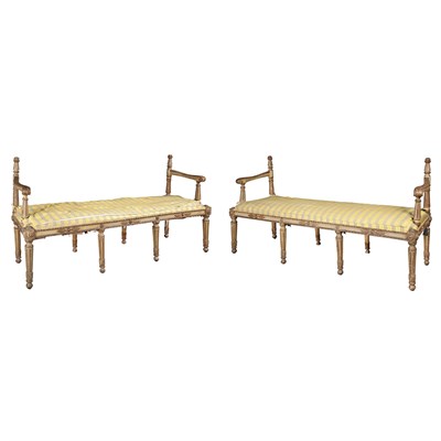 Lot 318 - Pair of Italian Neoclassical Painted and...