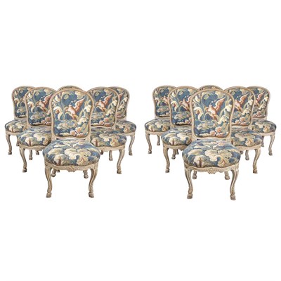 Lot 486 - Set of Twelve Transitional Louis XV/XVI...