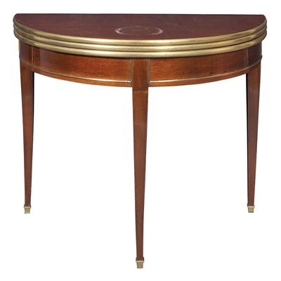 Lot 255 - Louis XVI Style Brass Bound Triple-Top...