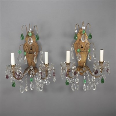 Lot 448 - Set of Four Regence Style Gilt-Metal and Cut...