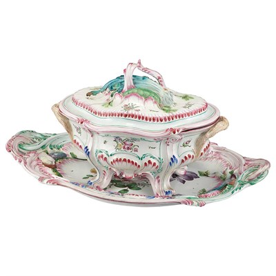 Lot 307 - French Faience Tureen on Stand Strasbourg,...