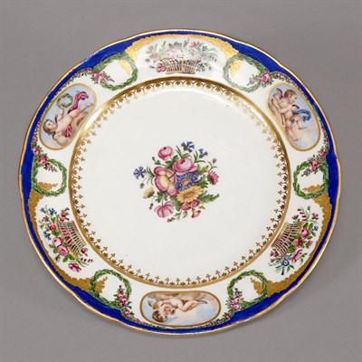 Lot 476 - Sevres Style Porcelain Cabinet Plate Of...