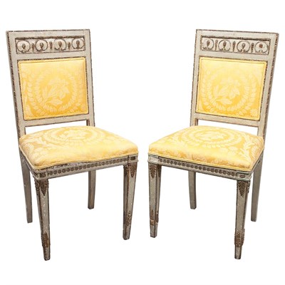 Lot 474 - Pair of Italian Neoclassical Painted and...