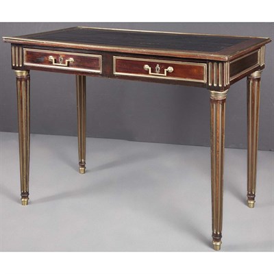 Lot 478 - Louis XVI Style Brass Bound Mahogany Writing...