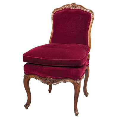 Lot 201 - Louis XV Walnut Chaise a la Reine Mid 18th...