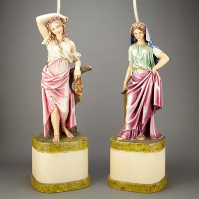 Lot 781 - Pair of Continental Neoclassical Style Painted...