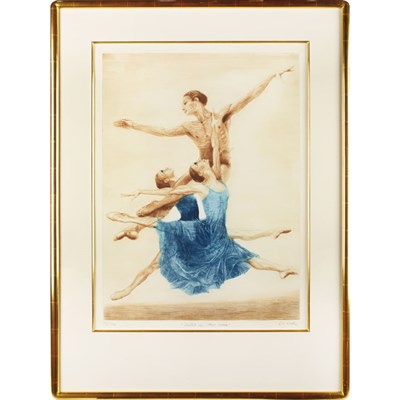 Lot 92 - G. H. Rothe BALLET IN NEW YORK Color mezzotint,...