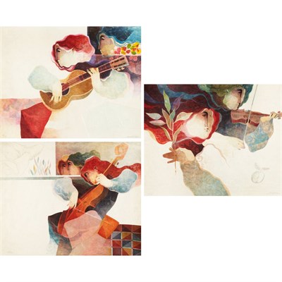 Lot 87 - Sunol Alvar [MUSICIAN SERIES] Three color...