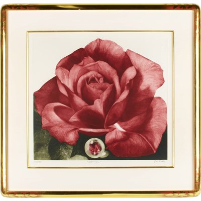 Lot 85 - G. H. Rothe GLASS ROSE Color mezzotint, signed,...