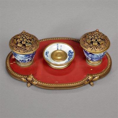 Lot 459 - Regence Style Gilt-Metal Mounted Inkstand 19th...