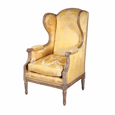 Lot 319 - Louis XVI Painted Bergere a l'Orielles Circa...