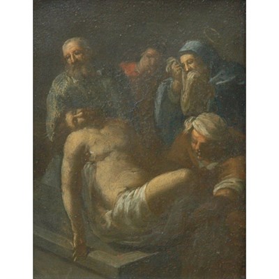Lot 19 - Bolognese School 17th Century The Entombment...