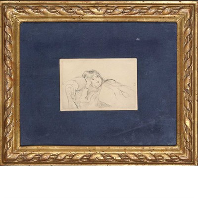 Lot 123 - Berthe Morisot JEUNE FILLE AU REPOS Drypoint,...