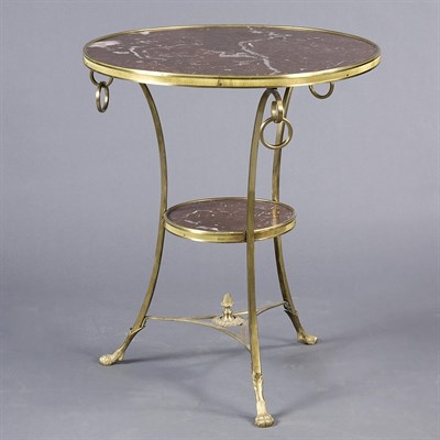 Lot 1231 - Regency Style Marble Top Gilt-Metal Gueridon...