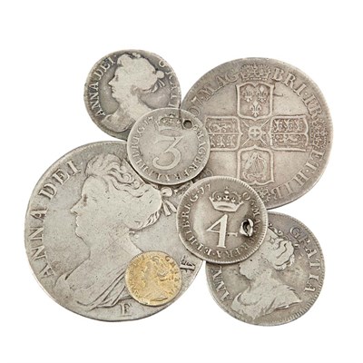 Lot 159 - Great Britain, Queen Anne Group of 7 silver...