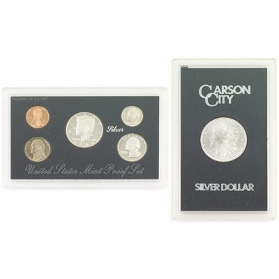 Lot 323 - United States, 1885 CC Morgan and 6 Modern...