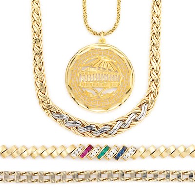 Lot 827 - Group of Gold Jewelry