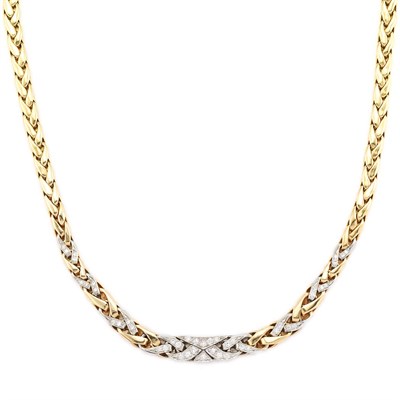 Lot 662 - Gold and Diamond Necklace