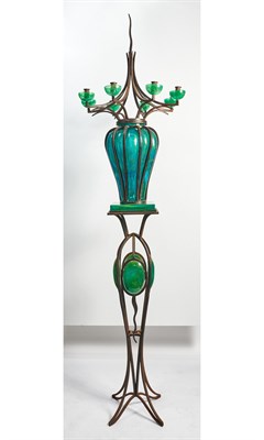 Lot 460 - André Dubreuil for Daum Wrought Iron and Glass...