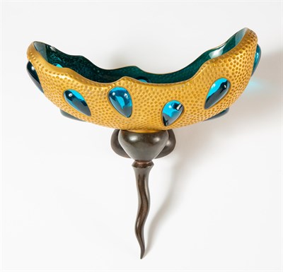 Lot 458 - André Dubreuil for Daum Patinated Metal and...