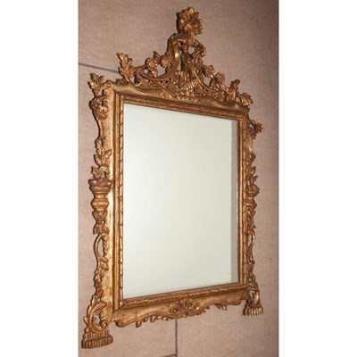 Lot 416 - Rococo Style Gilt-Wood Mirror Height 52 inches,...