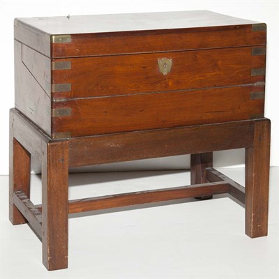 Lot 226 - English Brass Bound Mahogany Traveling Desk...