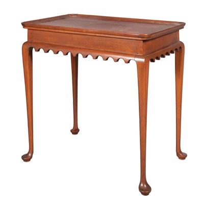 Lot 143 - Queen Anne Style Walnut Tray Top Table The...