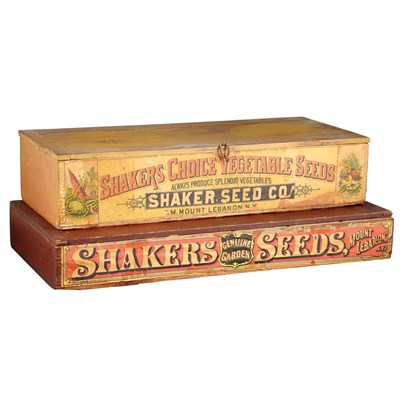 Lot 230 - Two Shaker Lithograph on Paper Mounted Wood...