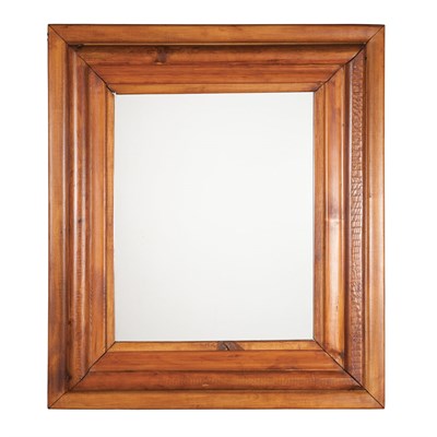 Lot 203 - Molded Stripped Wood Mirror Height 30 inches,...
