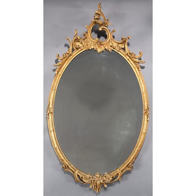 Lot 549A - Louis XVI Style Giltwood Mirror The oval...