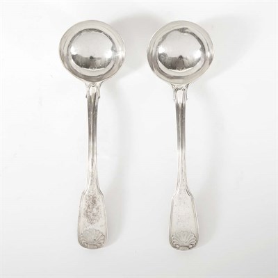 Lot 1511 - Two Georgian Silver Ladles Total 6 ounces.