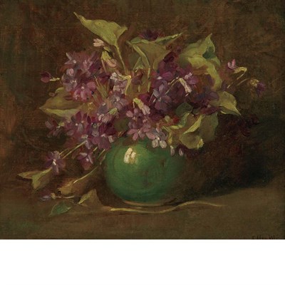 Lot 26 - Attributed to Julian Alden Weir Violets in a...