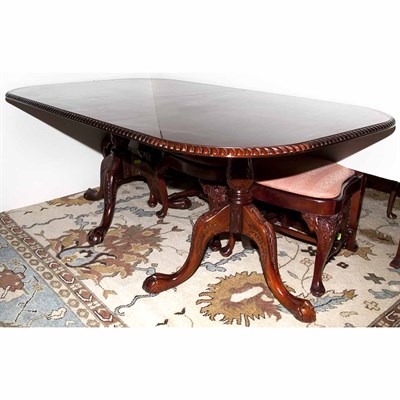 Lot 312 - Georgian Style Mahogany Double Pedestal Dining...