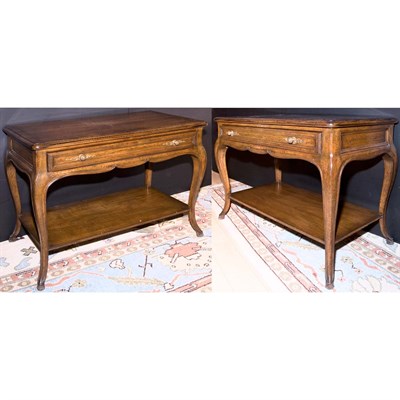 Lot 309 - Pair of Provincial Louis XV Style Walnut Side...