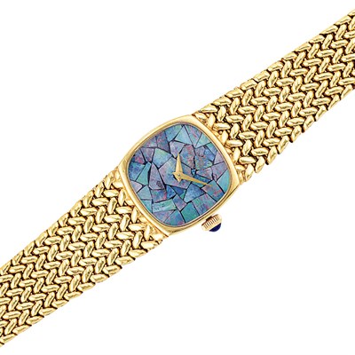 Lot 125 - Gold and Opal Doublet Wristwatch, Baume & Mercier